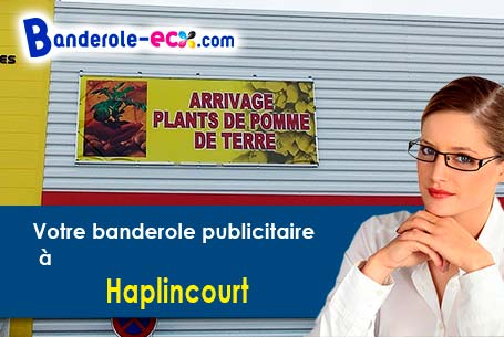 Création inclus pour votre banderole pas cher à Haplincourt (Pas-de-Calais/62124)
