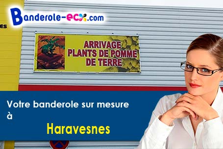 Création gratuite de votre banderole publicitaire à Haravesnes (Pas-de-Calais/62390)