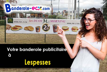 Création offerte de votre banderole personnalisée à Lespesses (Pas-de-Calais/62190)