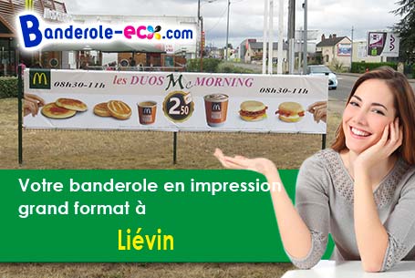 Création offerte de votre banderole publicitaire à Liévin (Pas-de-Calais/62800)