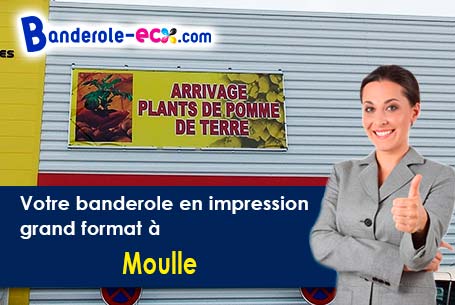 Impression grand format de banderole personnalisée à Moulle (Pas-de-Calais/62910)