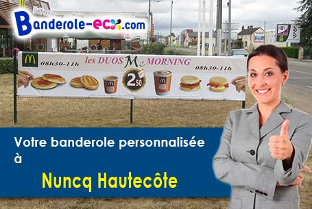 Création offerte de votre banderole pas cher à Nuncq-Hautecôte (Pas-de-Calais/62270)
