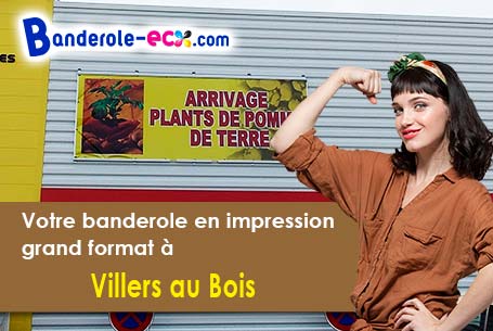 Impression grand format de banderole personnalisée à Villers-au-Bois (Pas-de-Calais/62144)