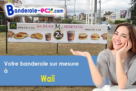 Création offerte de votre banderole personnalisée à Wail (Pas-de-Calais/62770)