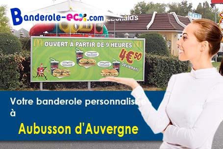 Création gratuite de votre banderole publicitaire à Aubusson-d'Auvergne (Puy-de-Dôme/63120)