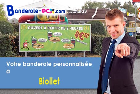 Création gratuite de votre banderole publicitaire à Biollet (Puy-de-Dôme/63640)