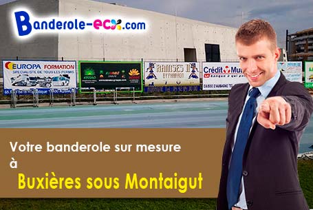 Création inclus pour votre banderole pas cher à Buxières-sous-Montaigut (Puy-de-Dôme/63700)