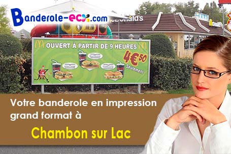Création gratuite de votre banderole publicitaire à Chambon-sur-Lac (Puy-de-Dôme/63790)