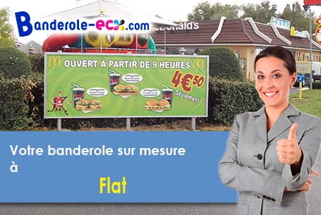 Impression grand format de banderole personnalisée à Flat (Puy-de-Dôme/63500)