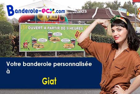 Création inclus pour votre banderole pas cher à Giat (Puy-de-Dôme/63620)