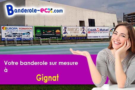 Création inclus pour votre banderole pas cher à Gignat (Puy-de-Dôme/63340)