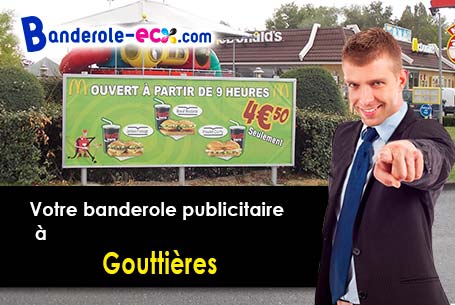 Création gratuite de votre banderole publicitaire à Gouttières (Puy-de-Dôme/63390)