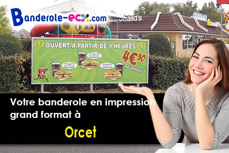 Création gratuite de votre banderole publicitaire à Orcet (Puy-de-Dôme/63670)