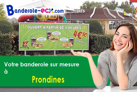 Création gratuite de votre banderole publicitaire à Prondines (Puy-de-Dôme/63470)