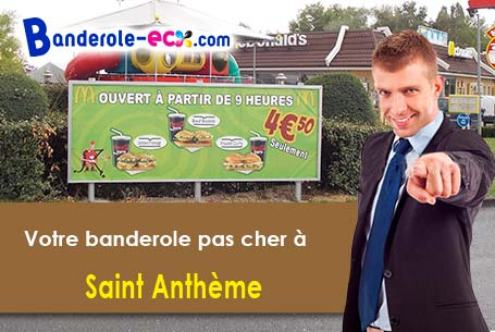 Création gratuite de votre banderole publicitaire à Saint-Anthème (Puy-de-Dôme/63660)