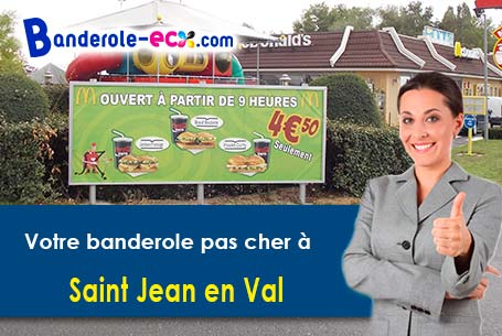 Création gratuite de votre banderole publicitaire à Saint-Jean-en-Val (Puy-de-Dôme/63490)