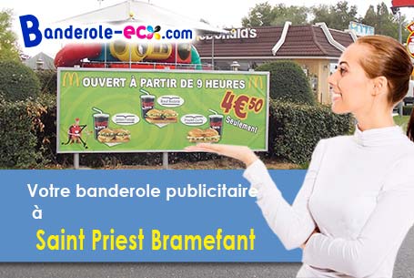 Impression grand format de banderole personnalisée à Saint-Priest-Bramefant (Puy-de-Dôme/63310)
