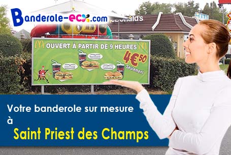Création inclus pour votre banderole pas cher à Saint-Priest-des-Champs (Puy-de-Dôme/63640)