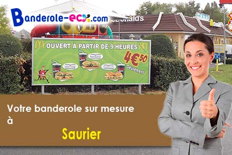 Création gratuite de votre banderole publicitaire à Saurier (Puy-de-Dôme/63320)