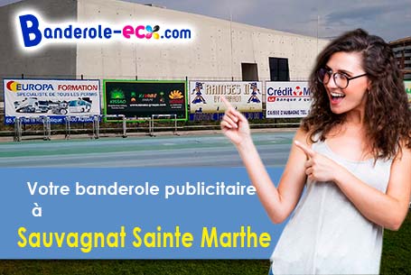 Création gratuite de votre banderole publicitaire à Sauvagnat-Sainte-Marthe (Puy-de-Dôme/63500)