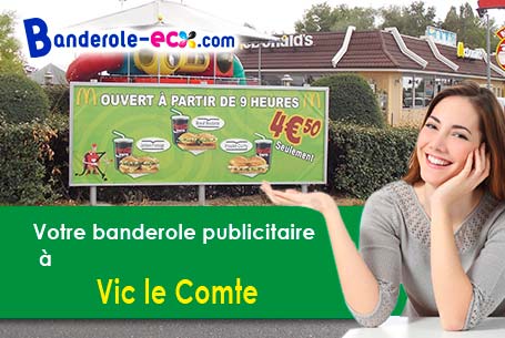 Création inclus pour votre banderole pas cher à Vic-le-Comte (Puy-de-Dôme/63270)