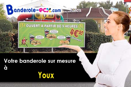 Impression grand format de banderole personnalisée à Youx (Puy-de-Dôme/63700)