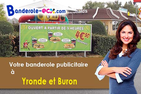 Création gratuite de votre banderole publicitaire à Yronde-et-Buron (Puy-de-Dôme/63270)