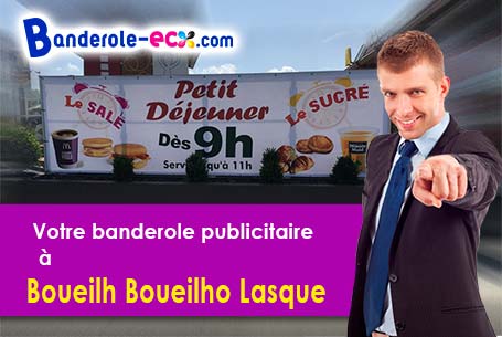 Création gratuite de votre banderole publicitaire à Boueilh-Boueilho-Lasque (Pyrénées-Atlantiques/64
