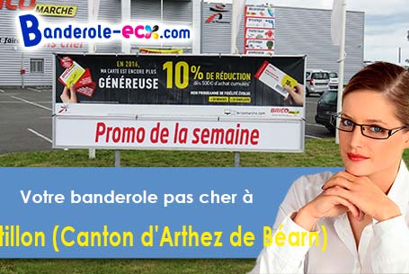 Impression grand format de banderole personnalisée à Castillon Canton d'Arthez-de-Béarn (Pyrénées-At