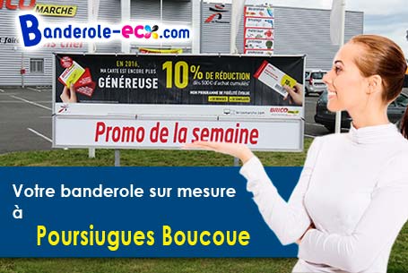 Création gratuite de votre banderole publicitaire à Poursiugues-Boucoue (Pyrénées-Atlantiques/64410)