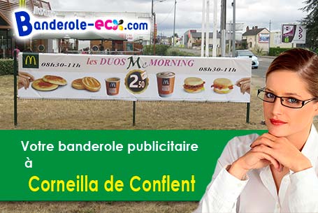 Création inclus pour votre banderole pas cher à Corneilla-de-Conflent (Pyrénées-Orientales/66820)