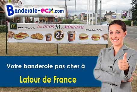Création gratuite de votre banderole publicitaire à Latour-de-France (Pyrénées-Orientales/66720)