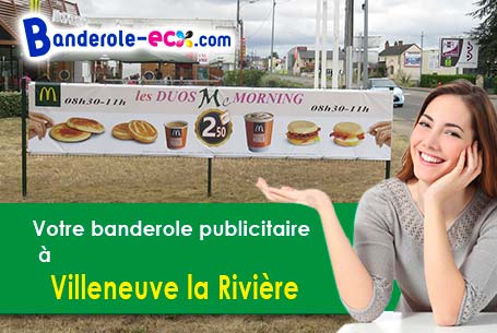 Création inclus pour votre banderole pas cher à Villeneuve-la-Rivière (Pyrénées-Orientales/66610)