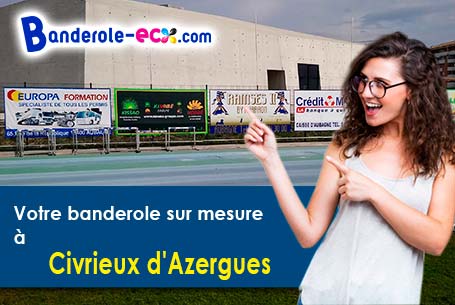 Réalisation sur mesure de votre banderole personnalisée à Civrieux-d'Azergues (Rhône/69380)