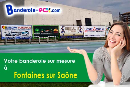 Réalisation sur mesure de votre banderole personnalisée à Fontaines-sur-Saône (Rhône/69270)