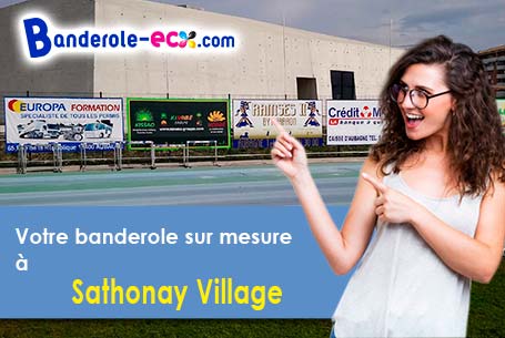 Réalisation sur mesure de votre banderole personnalisée à Sathonay-Village (Rhône/69580)