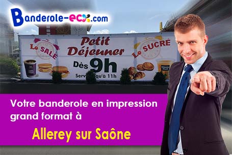 Réalisation sur mesure de votre banderole personnalisée à Allerey-sur-Saône (Saône-et-Loire/71350)