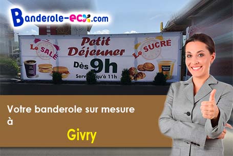Fabrication sur mesure de votre banderole pas cher à Givry (Saône-et-Loire/71640)