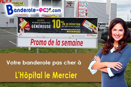 Réalisation sur mesure de votre banderole personnalisée à L'Hôpital-le-Mercier (Saône-et-Loire/71600