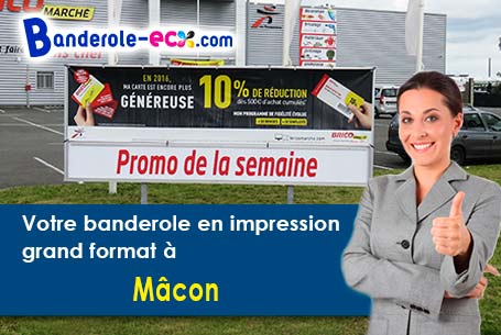 Réalisation sur mesure de votre banderole pas cher à Mâcon (Saône-et-Loire/71870)