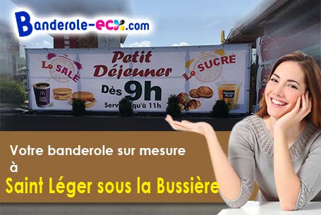 Réalisation sur mesure de votre banderole personnalisée à Saint-Léger-sous-la-Bussière (Saône-et-Loi
