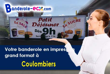 Réalisation sur mesure de votre banderole personnalisée à Coulombiers (Sarthe/72130)