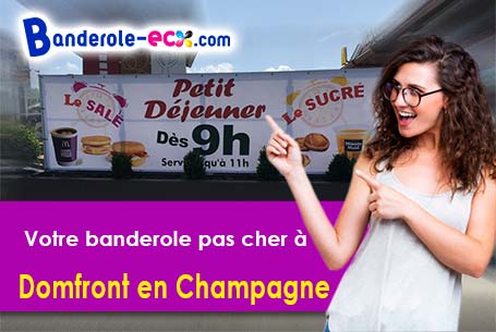 Réalisation sur mesure de votre banderole publicitaire à Domfront-en-Champagne (Sarthe/72240)