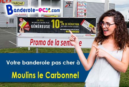 Réalisation sur mesure de votre banderole pas cher à Moulins-le-Carbonnel (Sarthe/72130)