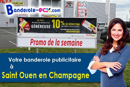 Réalisation sur mesure de votre banderole personnalisée à Saint-Ouen-en-Champagne (Sarthe/72350)