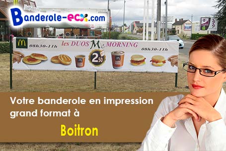 Création maquette offerte de votre banderole publicitaire à Boitron (Seine-et-Marne/77750)