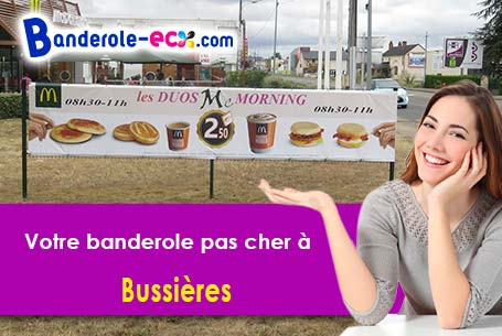 Création maquette offerte de votre banderole publicitaire à Bussières (Seine-et-Marne/77750)