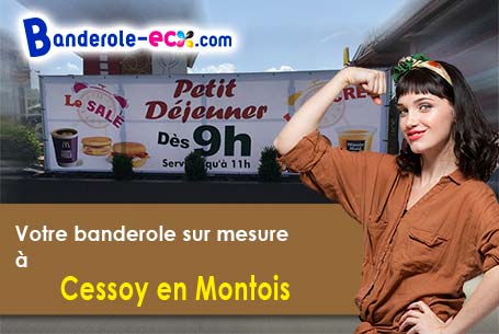 Création maquette offerte de votre banderole personnalisée à Cessoy-en-Montois (Seine-et-Marne/77520