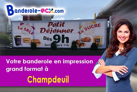 Création maquette offerte de votre banderole personnalisée à Champdeuil (Seine-et-Marne/77390)