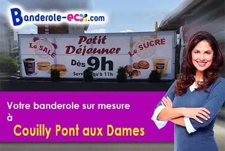 Création maquette offerte de votre banderole personnalisée à Couilly-Pont-aux-Dames (Seine-et-Marne/
